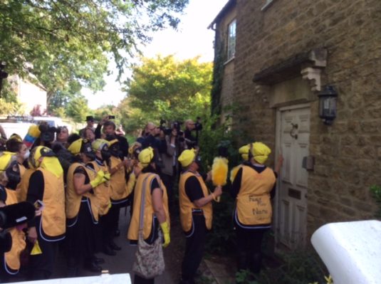 Tank Limo Drives Anti-Fracking Campagners too David Cameron House 2