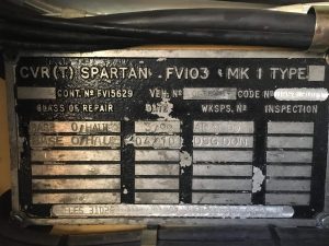 CVRT Spartan Vin no SPA146