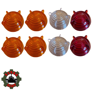 Rubies-lenses-red-orange-clear-full-set-of-eight-super-tough-high-quality-military-vehicle-spares