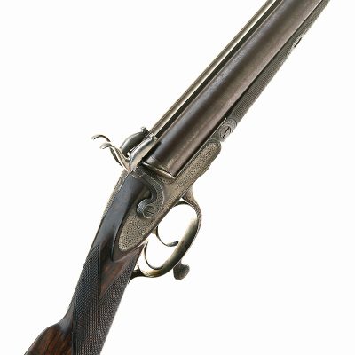 12-BORE PINFIRE DOUBLE-BARRELLED SPORTING-GUN SIGNED ALEX. HENRY, serial no. 1079,