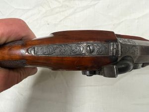 H Beckwith saw handled dueling pistol. 