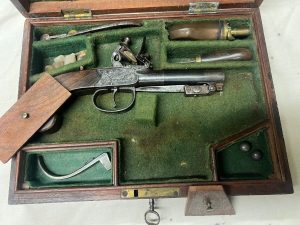 Pair of Lacy Flintlock Pistols London Made SN 67
