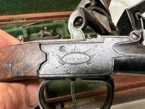 Pair of Lacy Flintlock Pistols London Made SN 67