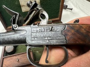 Pair of Lacy Flintlock Pistols London Made SN 67